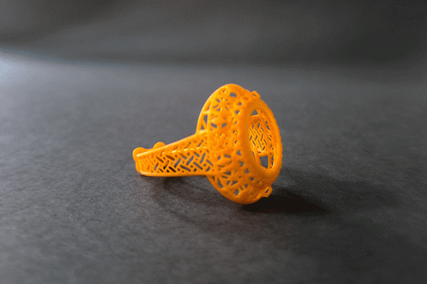 مدل انگشتر چاپ سه بعدی رزینی