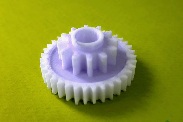 چرخ دنده چاپ شده با پرینتر سه بعدی