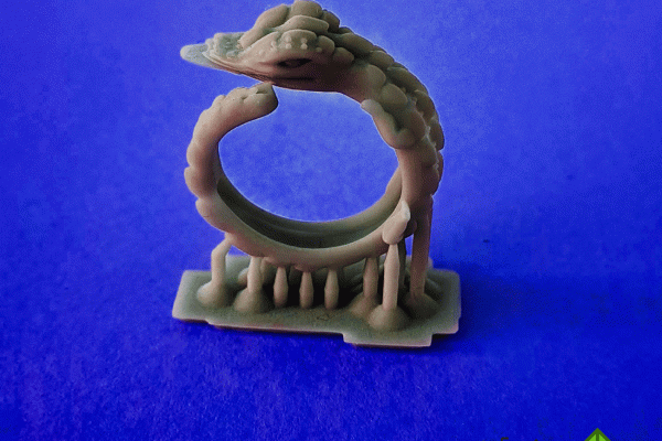 نمونه مدل ریختگری انگشتر طلا پرینت شده توسط چاپگر سه بعدی